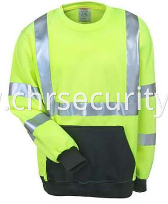 Men's Lime Green High-Visibility Work Sweatshirt